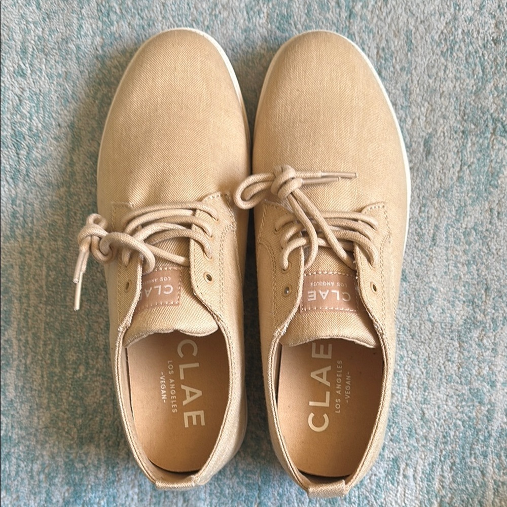 Clae Ellington Hemp in  Sand Hemp Sneakers- New, Never Worn